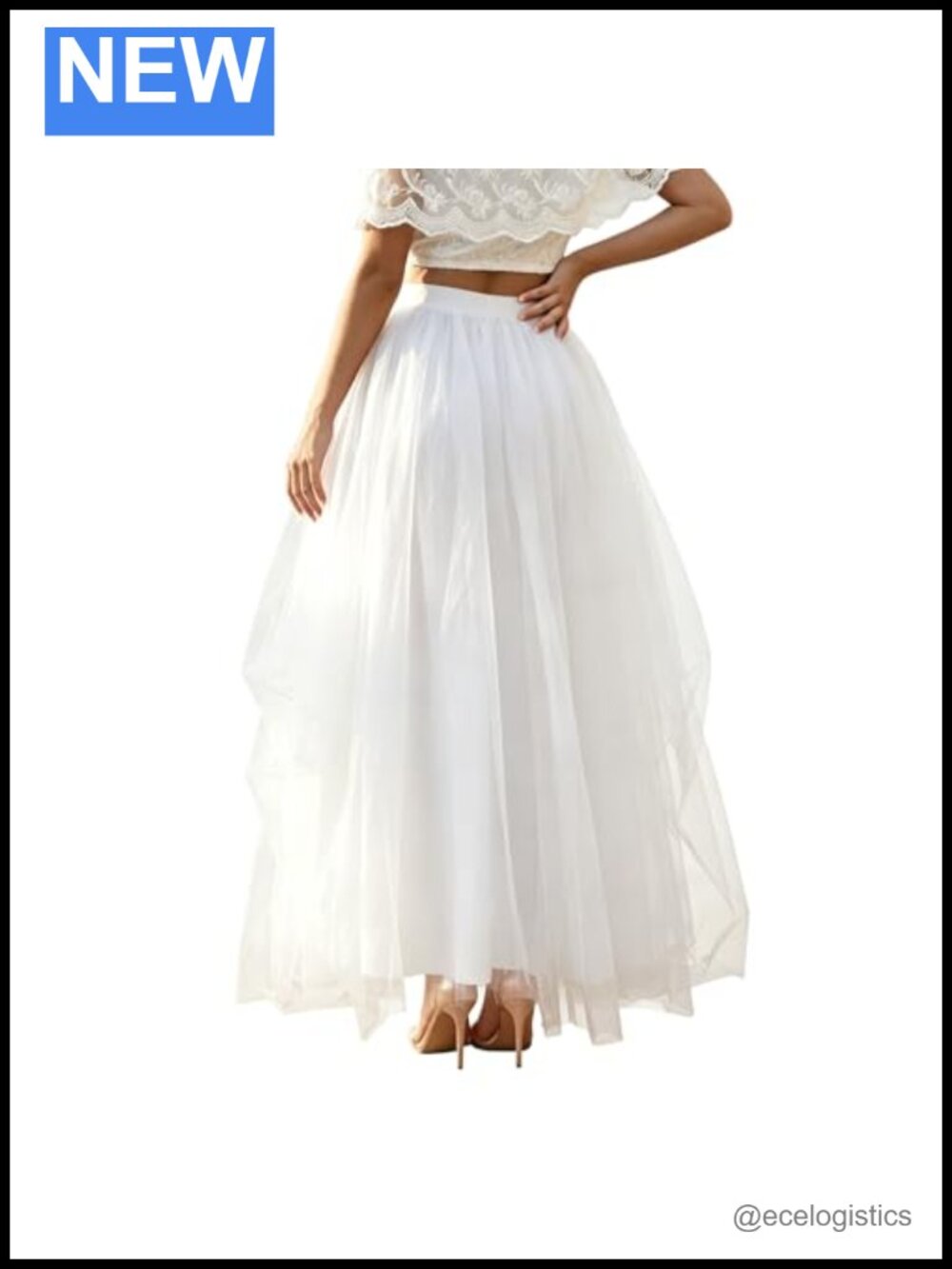 Women's Long Tutu Tulle Skirts Puff Mesh High Waist Split A-Line Princess Party